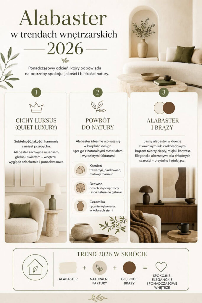 Alabaster w trendach wnętrzarskich 2026