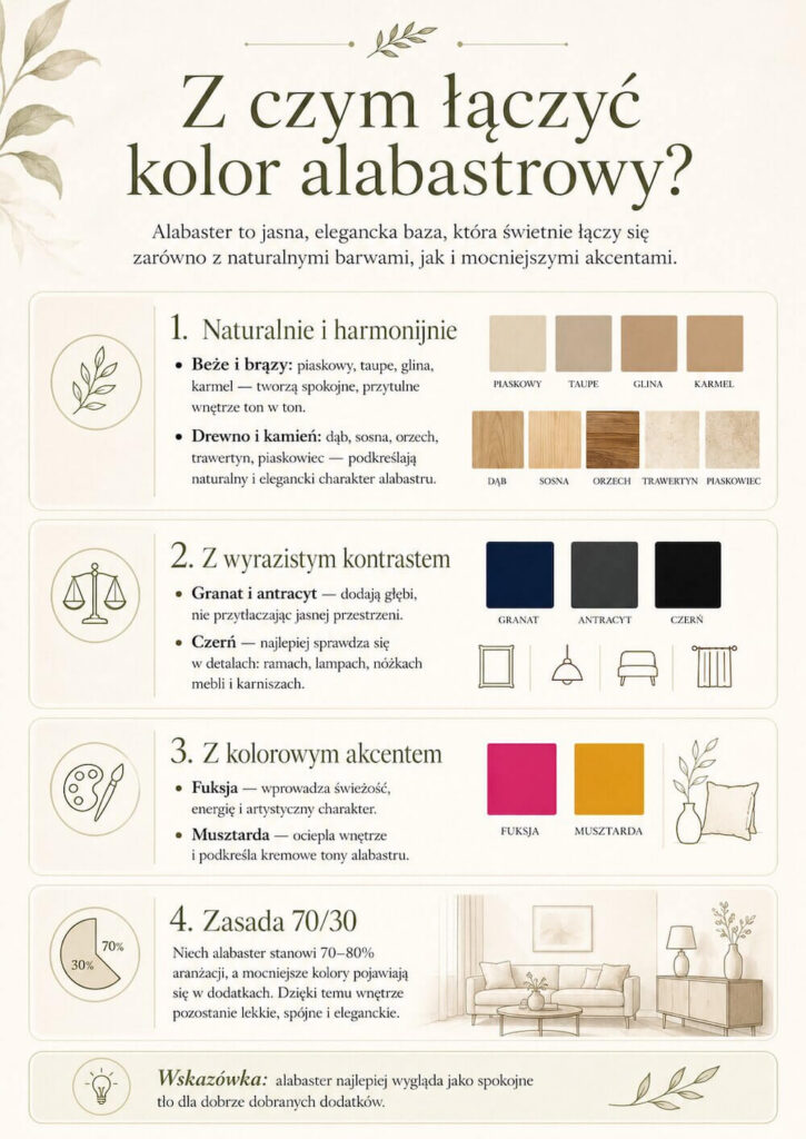 Alabastrowy kolor - z czym łączyć?