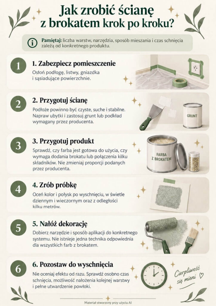 Jak wykonać brokatową ścianę w salonie? Ściana z brokatem w salonie - jak ją zrobić?