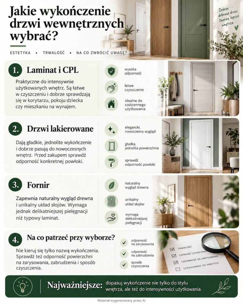 Jakie wykończenie drzwi wewnętrznych wybrać?